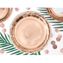 Plate 23 cm Rose Gold, 6 pcs