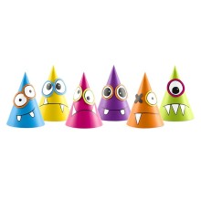 Party hats 'Monsters Party', 6 pcs in a pack