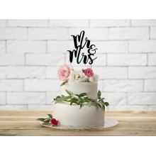 Cake decoration 'Mr&Mrs black'
