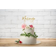 Cake decoration 'Mariage gold'