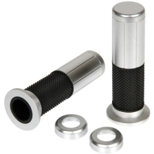 Handles compl. 2 pieces aluminum-rubber