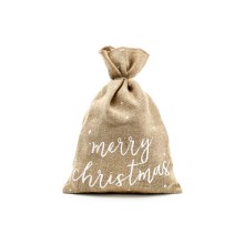 Jute gift bag Merry Christmas 30x42cm
