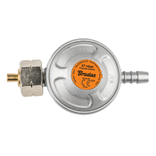 Propane butane gas regulator 37mbar, 1,5kg/h with emergency valve