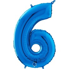 Number "6" Blue