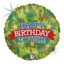 Camouflage Birthday Balloon