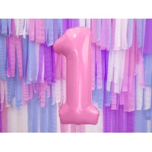 Number "1" Pastel Pink