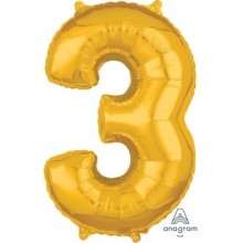 Number "3" Gold