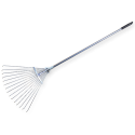 Adjustable leaf rake, metal with handle
