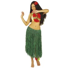 Hawaiian skirt 'Green Color Raffia hula skirt'