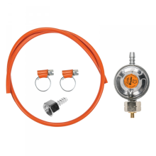 Propan-But gas connection set with 1m hose and straight connector