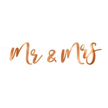 Banner Mr and Mrs, rose gold