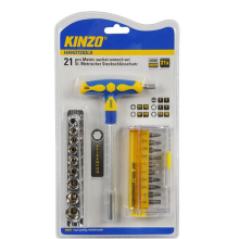 Kinzo T-screwdriver 21 parts