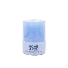 Candle HEALING CRYSTAL SPA, D6.8xH9.5cm, blue ( scent- ocean)