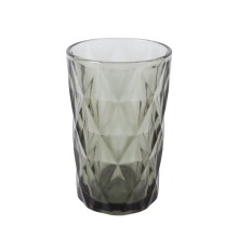 Tall drinking glass CORAL 350ml, D8xH12cm, dark grey
