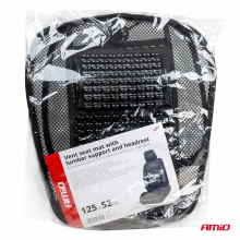 Ventilated seat mat with back and head support