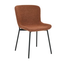 Chair MANOLO rust brown boucle