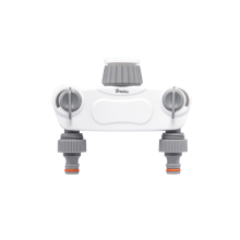 WHITE LINE SOLID 2-way manifold with 1 "or 3/4" tap valves