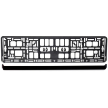 Elastic license plate black
