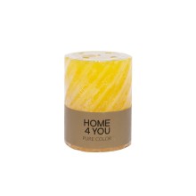 Candle PURE COLOR, D6.8xH9.5cm, yellow ( no scent)