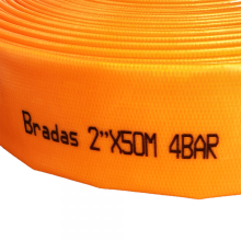 Flat hose AGRO-FLAT PE 4BAR 1 ½" / 50m - ORANGE
