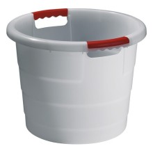 Multi-purpose round container TONI, white 70L