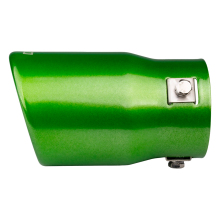Muffler nozzle chrome green, for diameter 43-62mm