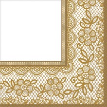 Napkins 'Delicate lace' 33*33cm, 16 pcs in a pack