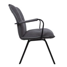 Chair EDDY with armrests, grey