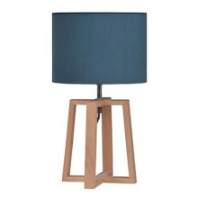 Table lamp WOODEN H44,5cm, blue