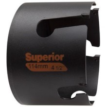 Универсальная коронка для строительных работ Superior 105 мм с твердосплавными наконечниками, глубина 71 мм