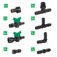 Set of accessories for drip line 16mm - 42pcs.