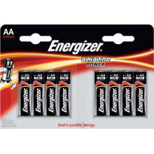 Battery Alkaline Power AA/E91 8-pack, Energizer