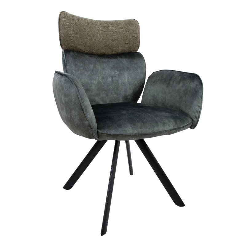 Chair EDDY with armrests, green Chair EDDY with armrests, green