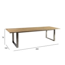Table NAUTICA 280x100xH76cm