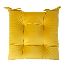 Chair cushion VELVET 2, 40x40cm, yellow