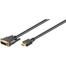 Аксессуары для подключения кабеля DVI-D/HDMI 2 м Черный, Goobay