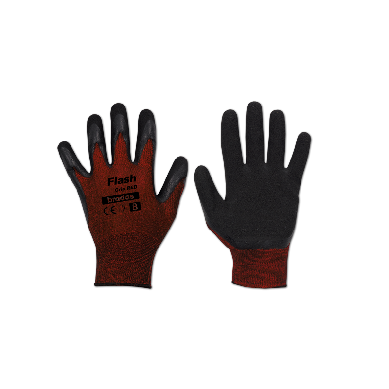 Gloves FLASH GRIP RED latex, size 11