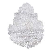 Placemat BIG LEAF, 36x45cm, silver