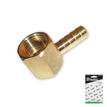 Angled connector 1/2" x 10mm BRASS