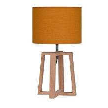 Table lamp WOODEN H44,5cm, ocher