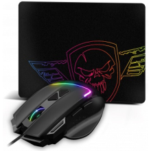 PC Mouse, PRO-M3 Gaming Mouse + Mouse Pad Black, Spirit Of Gamer