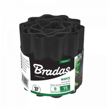 Lawn wavy board 9m x 15cm, black