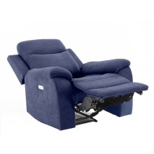 Recliner armchair MILO recliner, blue