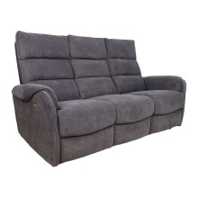 Sofa BOWERS 3-seater electric recliner, grey