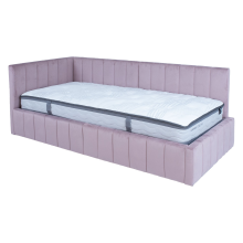 Bed JASPER 90x200cm with mattress HARMONY DUO, mauve rose