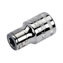 Bit holder for 5/16" HEX bits, 1/2" drive