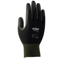 Safety gloves Uvex Unipur 6639 PU, black, size 9