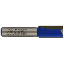 Straight slot cutter, 10x8 mm, 8mm shank