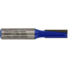 Straight slot cutter, 6x8 mm, 8mm shank