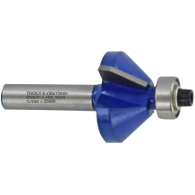 Chamfer cutter with ball bearing, 32x15 mm, 45°, 8mm shank